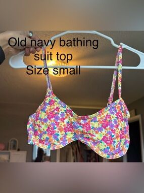 Old Navy Floral Underwire Bikini Top - Pink, Yellow, Blue, Orange, Green